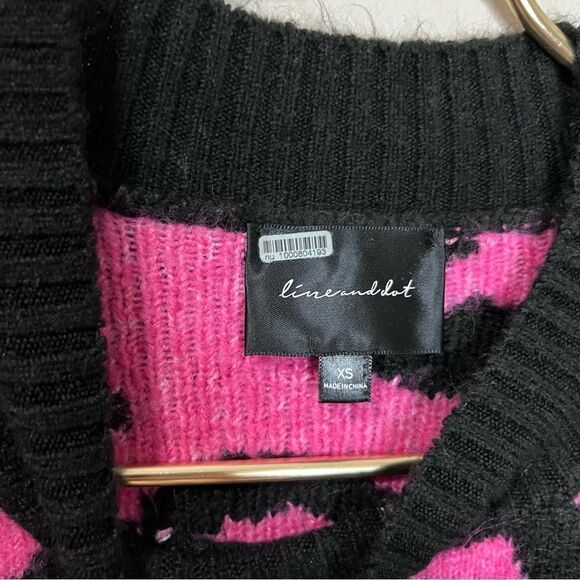 Line & Dot Revolve Shopbop Civet Leopard Pink Crewneck Sweater XS - Picture 5 of 8